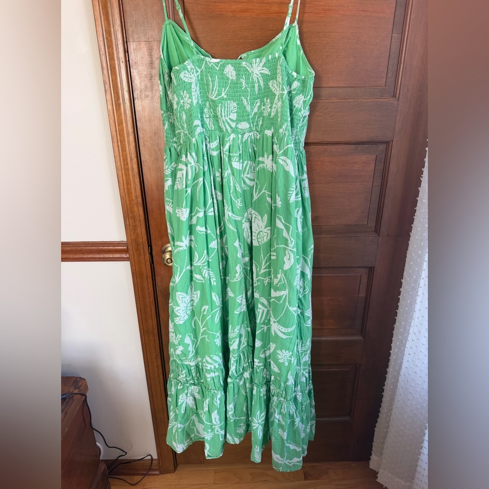 American Eagle Corset Tiered Floral Cotton Maxi Dress - Picture 5 of 7